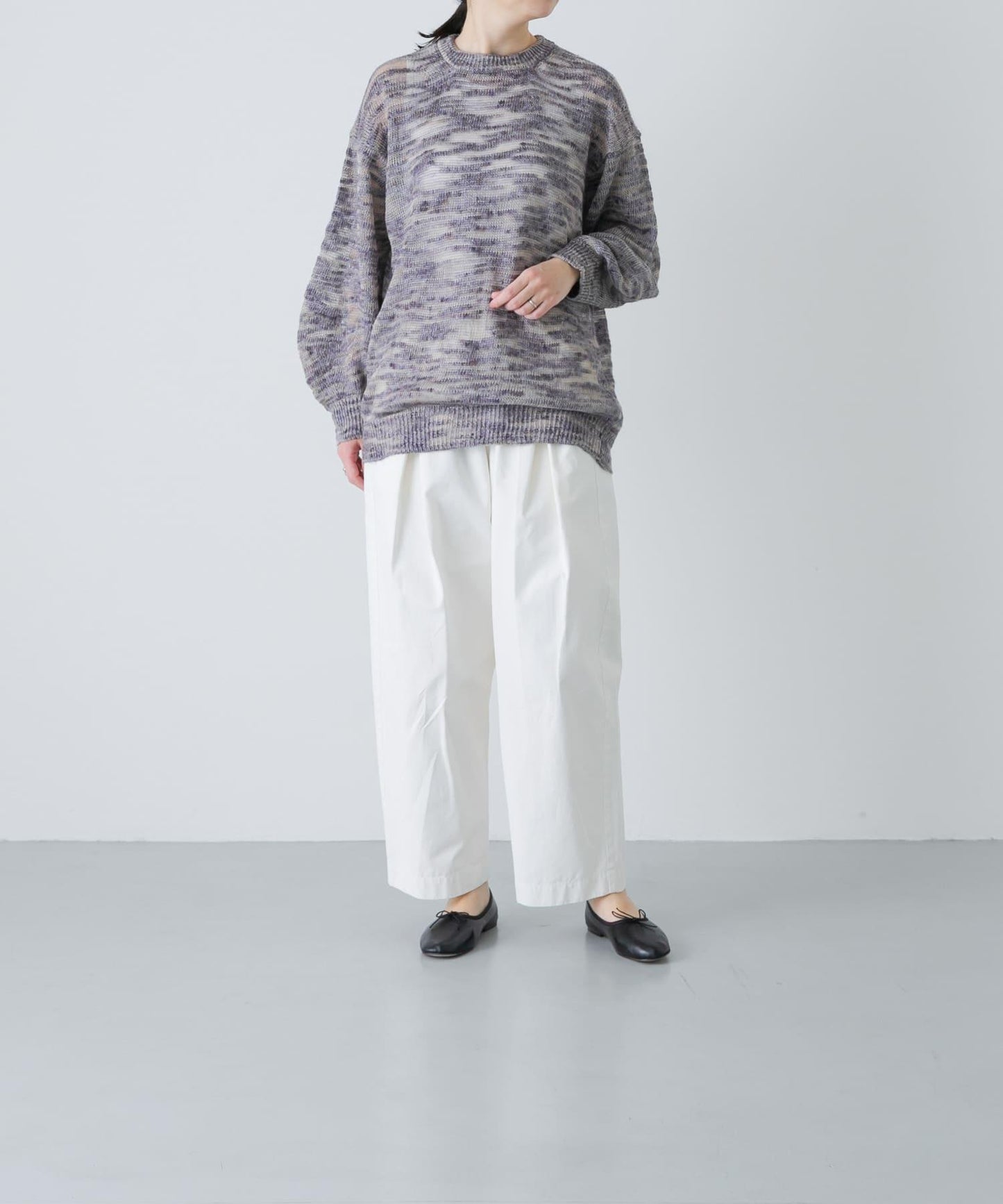 unfil MELANGE SLUB YARN PULLOVER 針織套頭衫