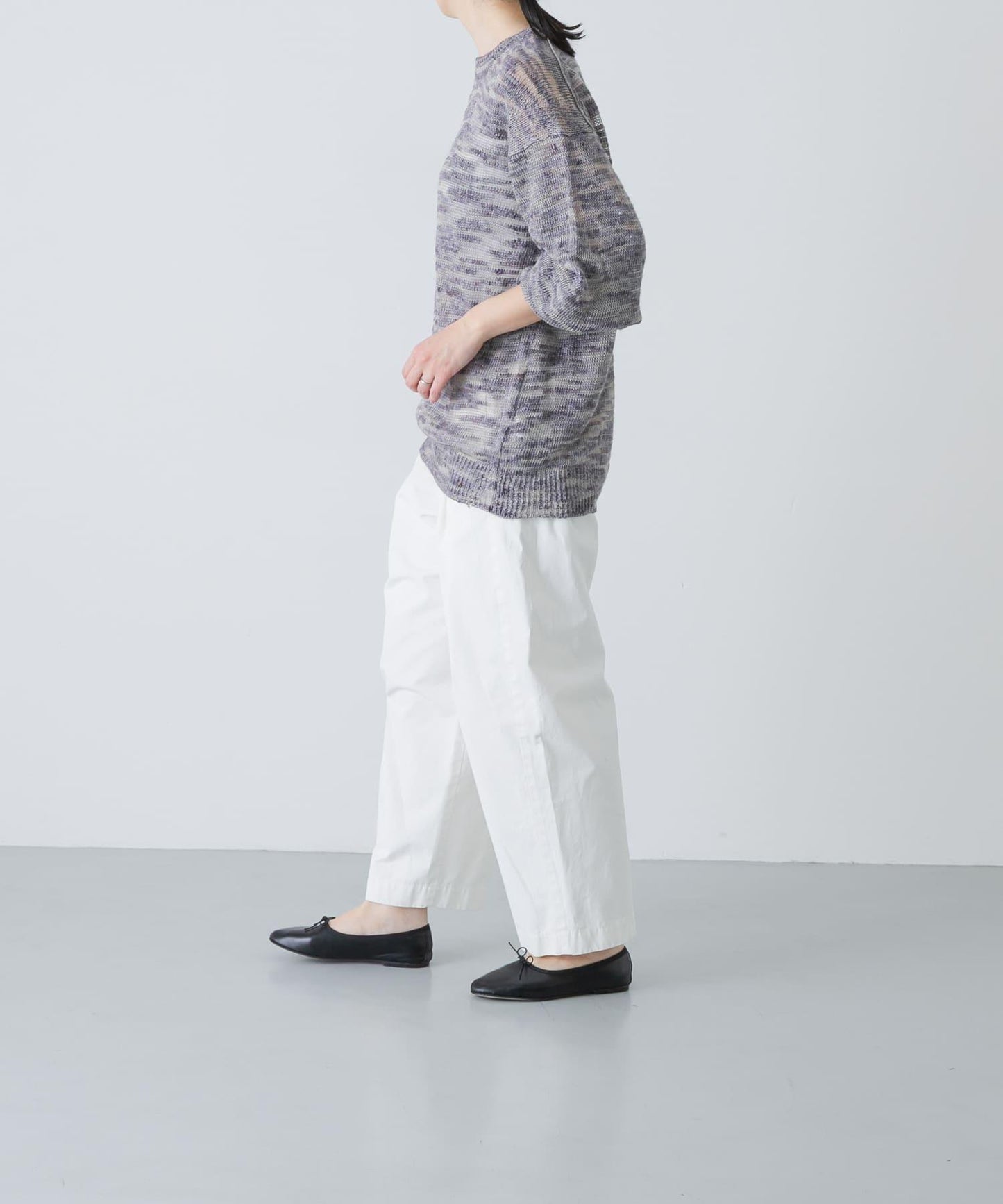 unfil MELANGE SLUB YARN PULLOVER 針織套頭衫