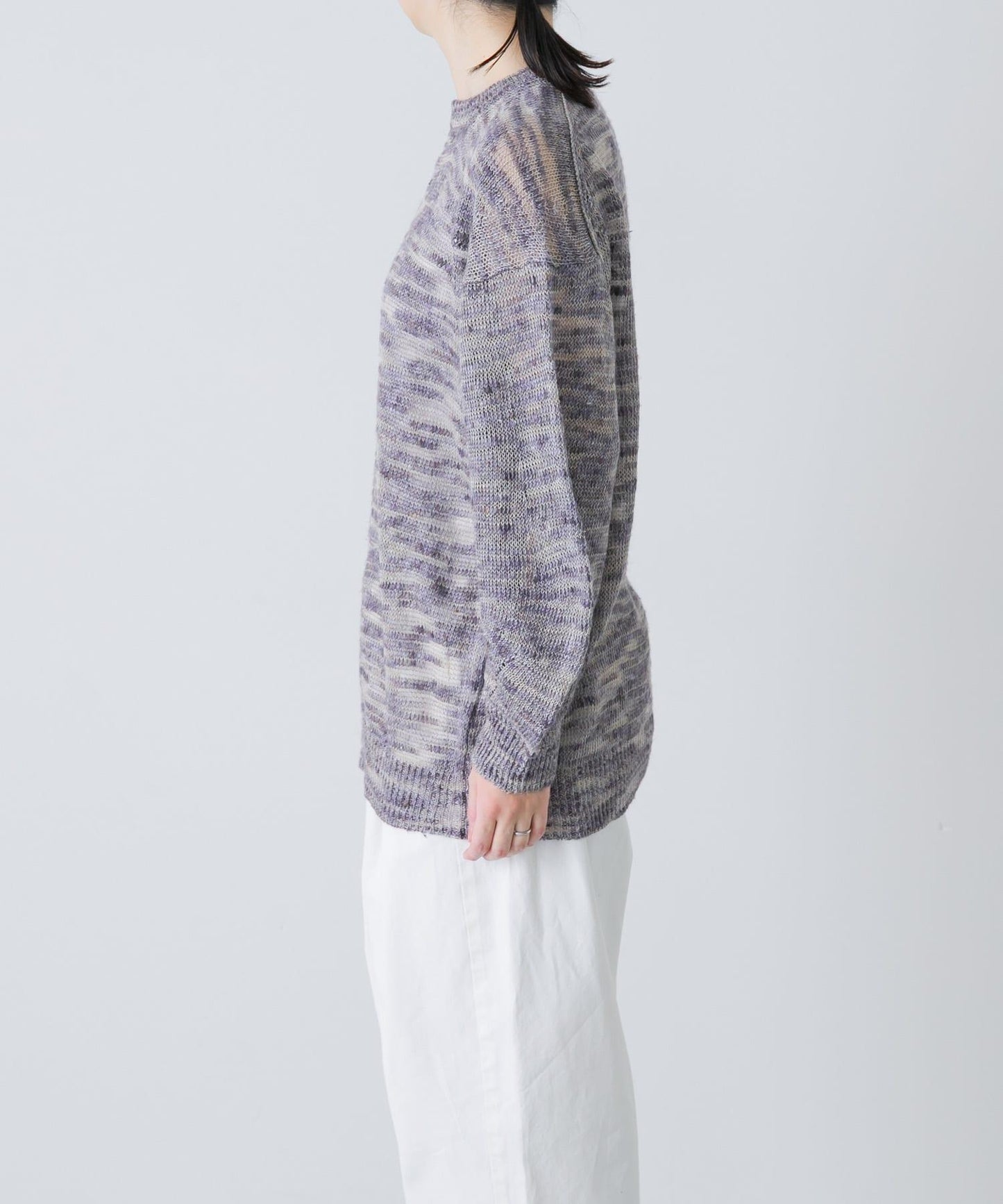 unfil MELANGE SLUB YARN PULLOVER 針織套頭衫