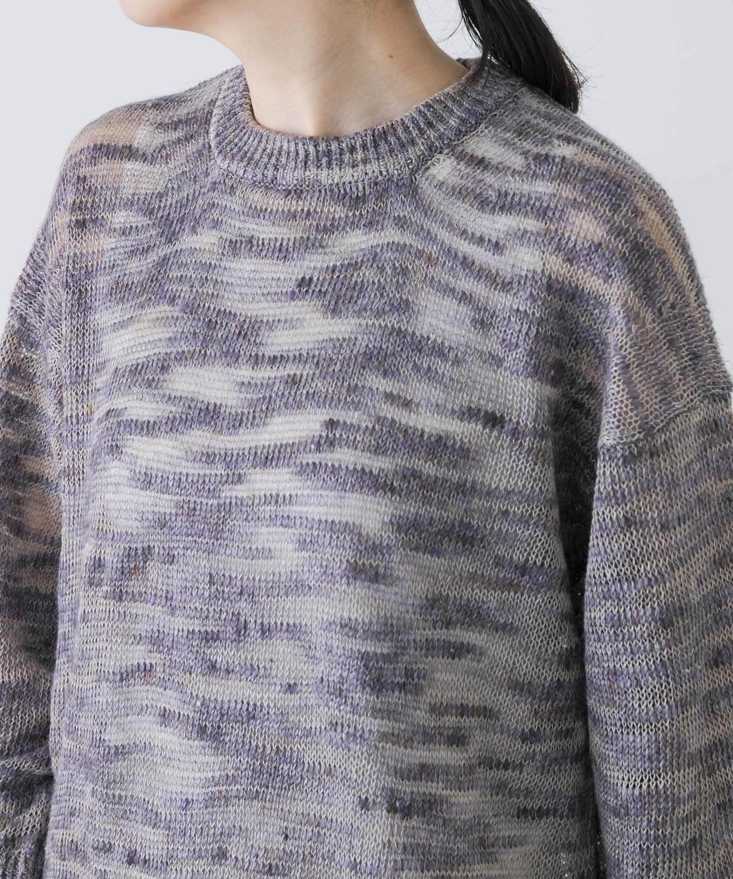 unfil MELANGE SLUB YARN PULLOVER 針織套頭衫