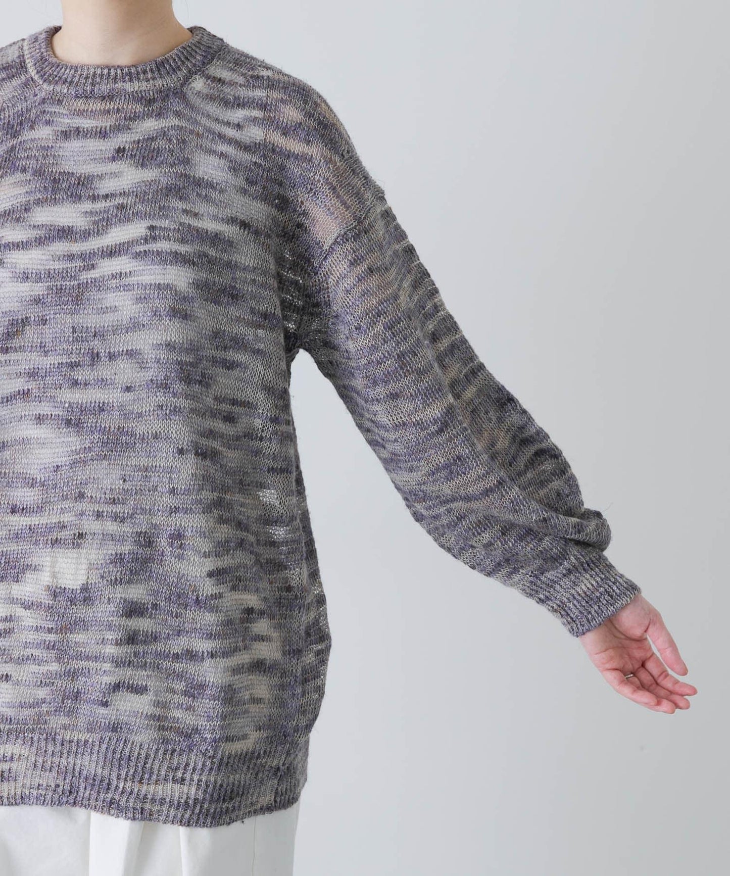 unfil MELANGE SLUB YARN PULLOVER 針織套頭衫