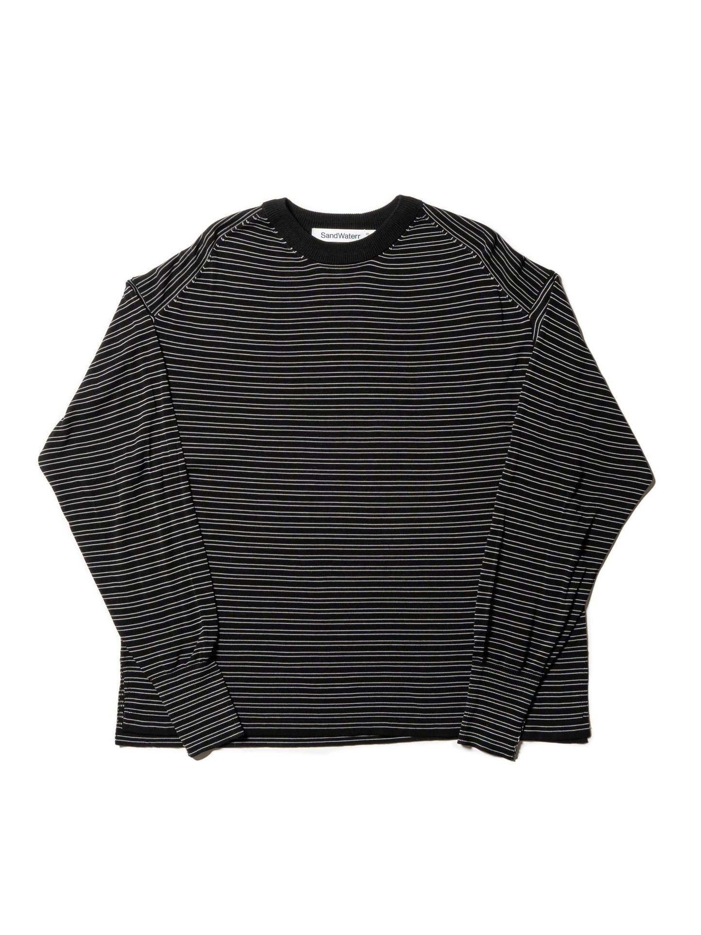 RESEARCHED SWEATER RAYON MIX YARN BORDER 針織衫