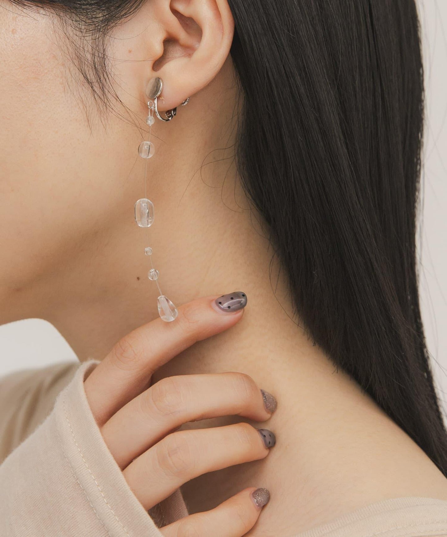 水滴耳環
