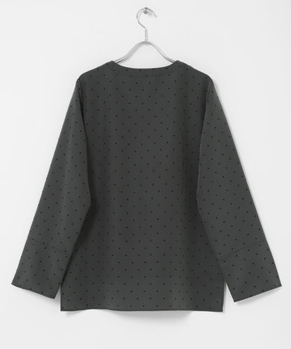易打理 圓點拼色 T恤襯衫