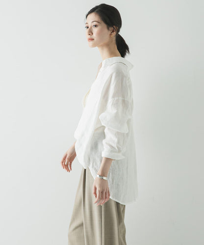 亞麻 2WAY設計 襯衫