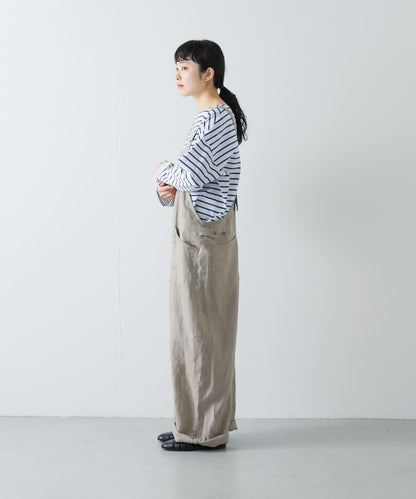亞麻背交叉連體褲