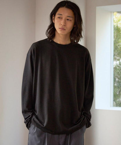 SUPER MERINO WOOL×INKEEP 圓領 長袖T恤