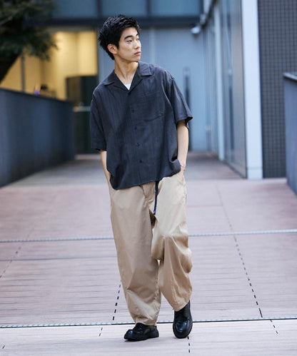 寬鬆版型 陰影條紋 Relax Fit 開領 襯衫