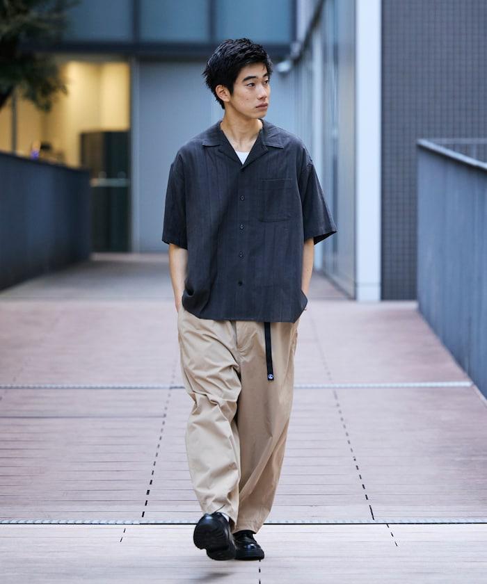 寬鬆版型 陰影條紋 Relax Fit 開領 襯衫