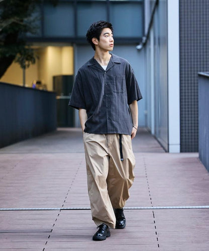 寬鬆版型 陰影條紋 Relax Fit 開領 襯衫