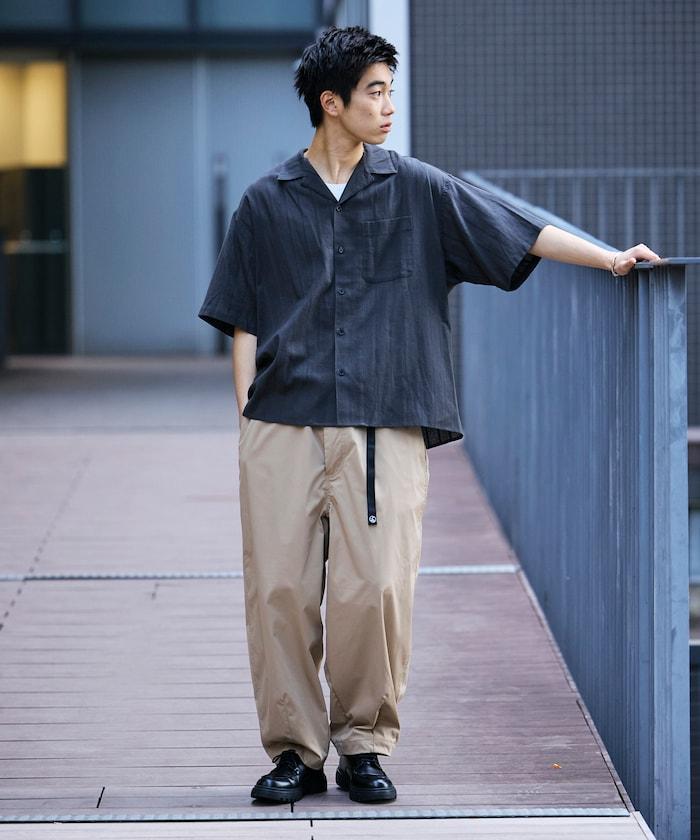 寬鬆版型 陰影條紋 Relax Fit 開領 襯衫