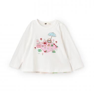 野餐圖案貼布 長袖T恤