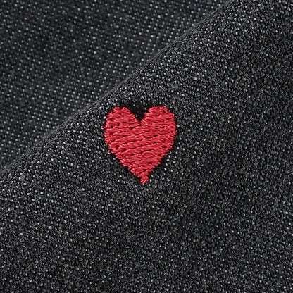 小刺繡 前拉鍊 褶襉 裙褲