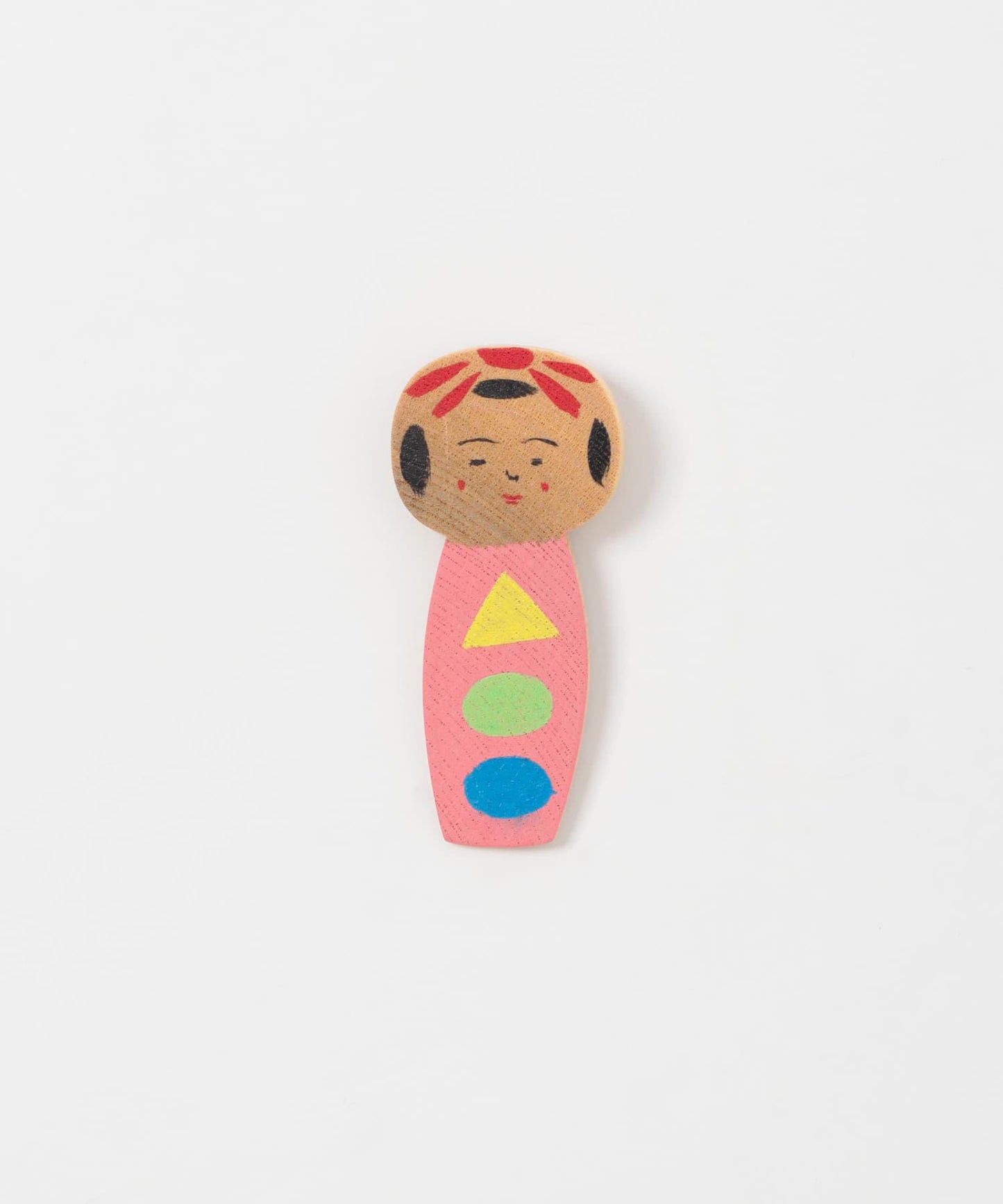すはらゆう子 こけし造型胸針