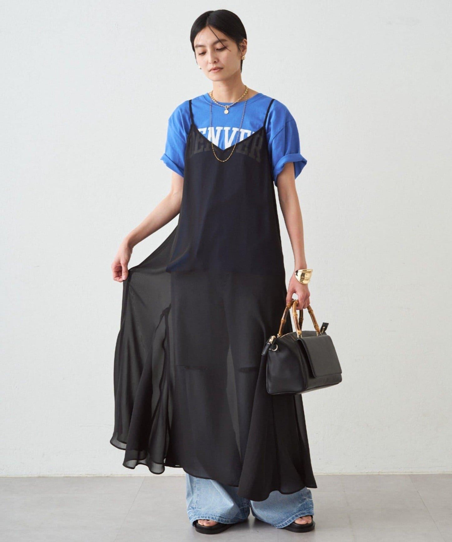 Loungedress 透視吊帶連衣裙