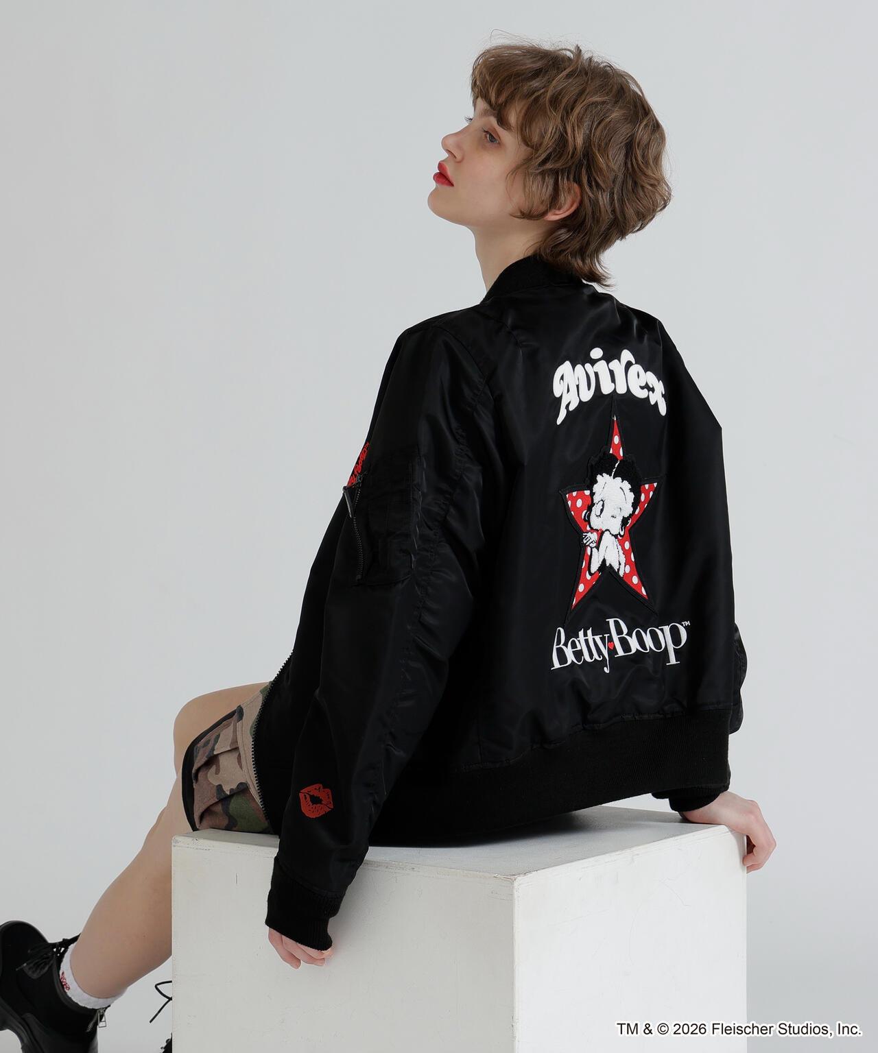 《AVIREX × Betty Boop》 LIGHT MA-1 夾克