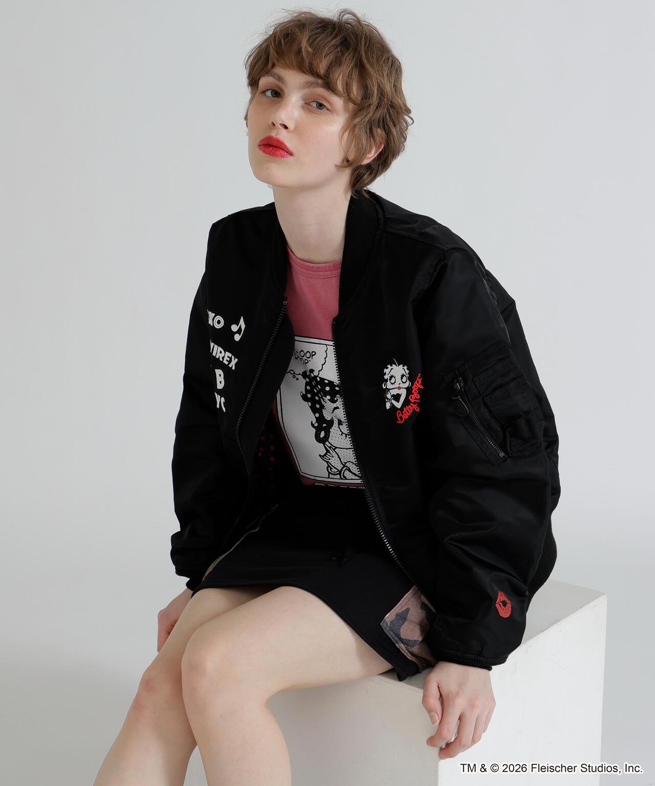 《AVIREX × Betty Boop》 LIGHT MA-1 夾克