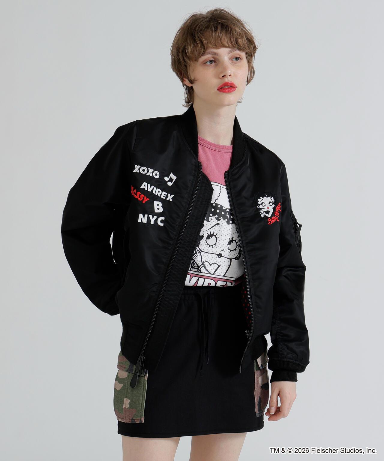 《AVIREX × Betty Boop》 LIGHT MA-1 夾克