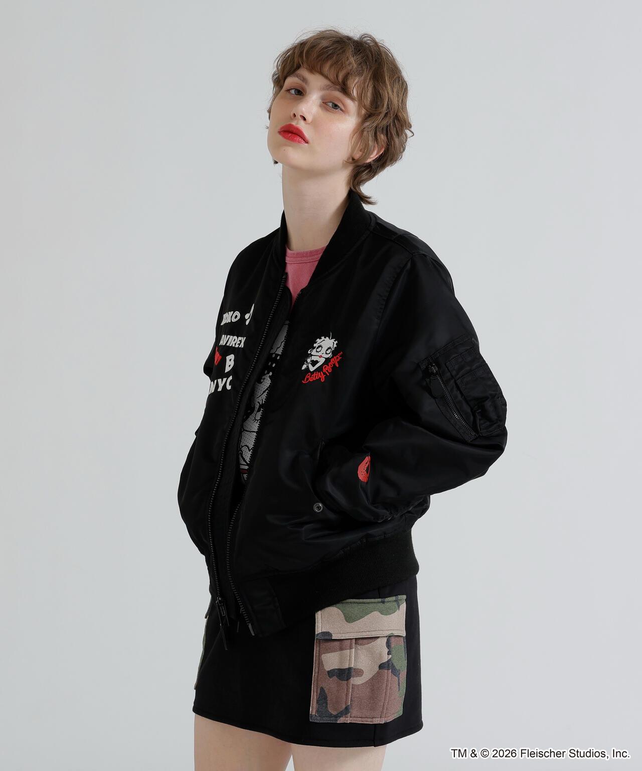 《AVIREX × Betty Boop》 LIGHT MA-1 夾克