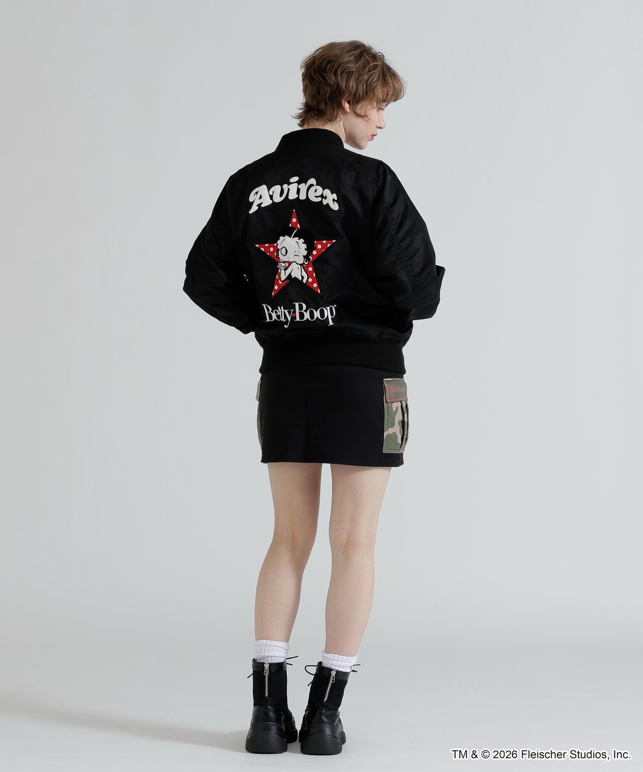 《AVIREX × Betty Boop》 LIGHT MA-1 夾克