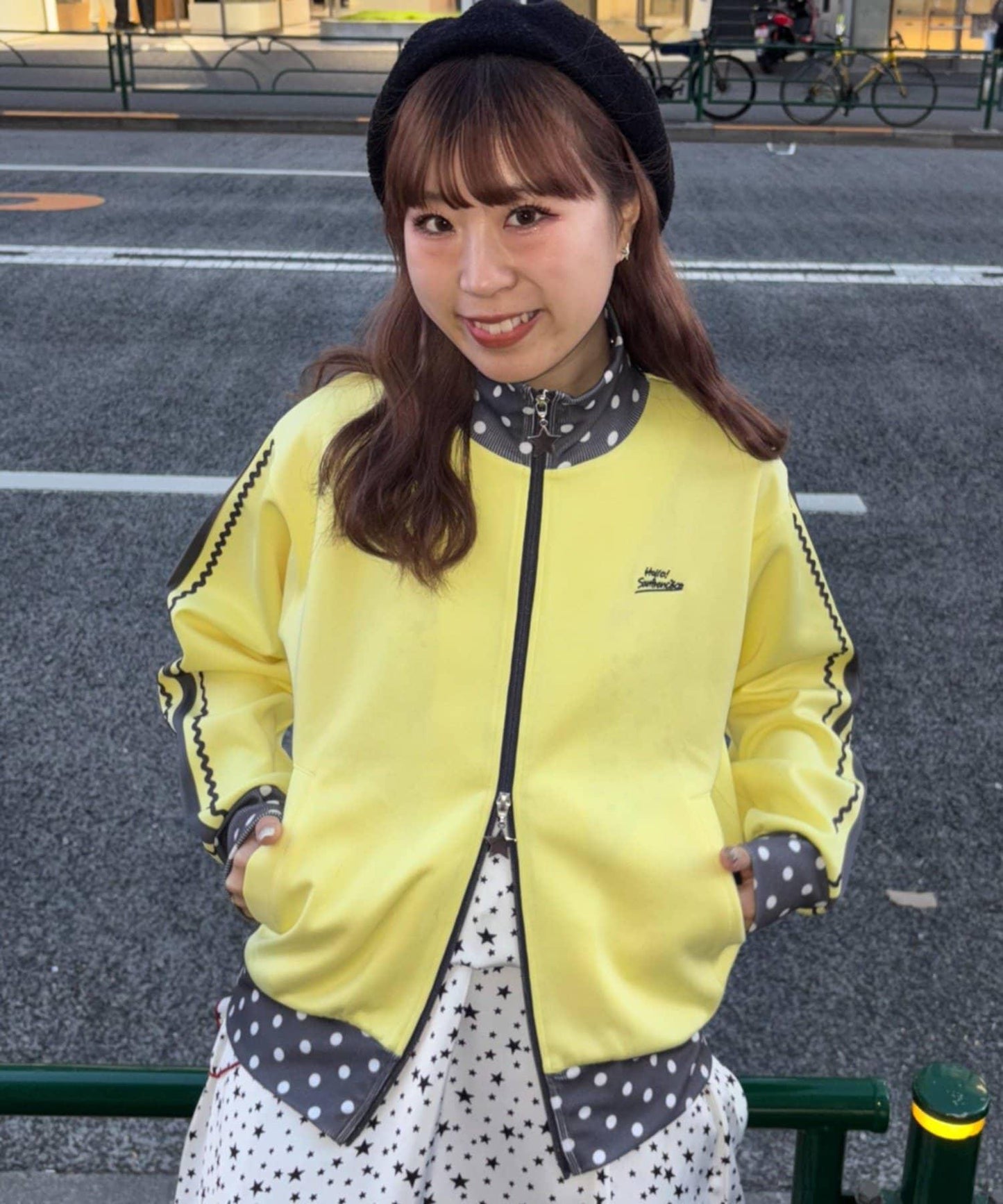 ◇12/24&25限定◇【momo聯名】【HELLO.SANFRANCISCO/哈嘍舊金山】拼色運動夾克