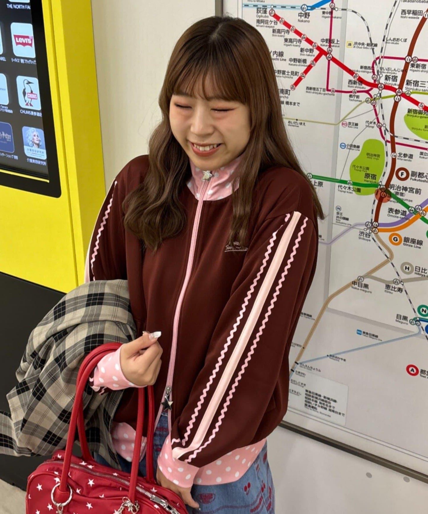 ◇12/24&25限定◇【momo聯名】【HELLO.SANFRANCISCO/哈嘍舊金山】拼色運動夾克