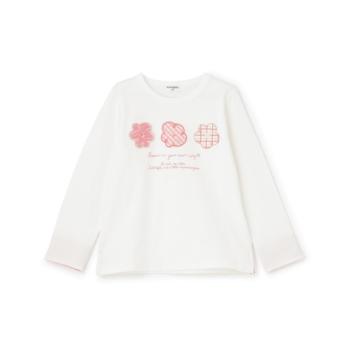 Trois Lapins 花卉貼布 長袖T恤
