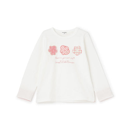 Trois Lapins 花卉貼布 長袖T恤