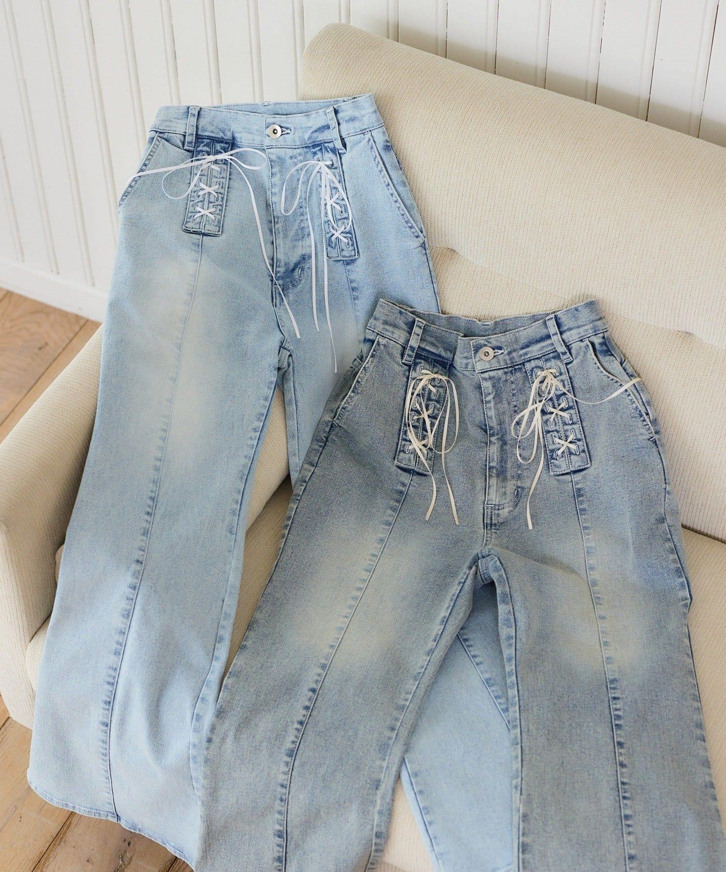 Denim Collection 繫帶牛仔褲