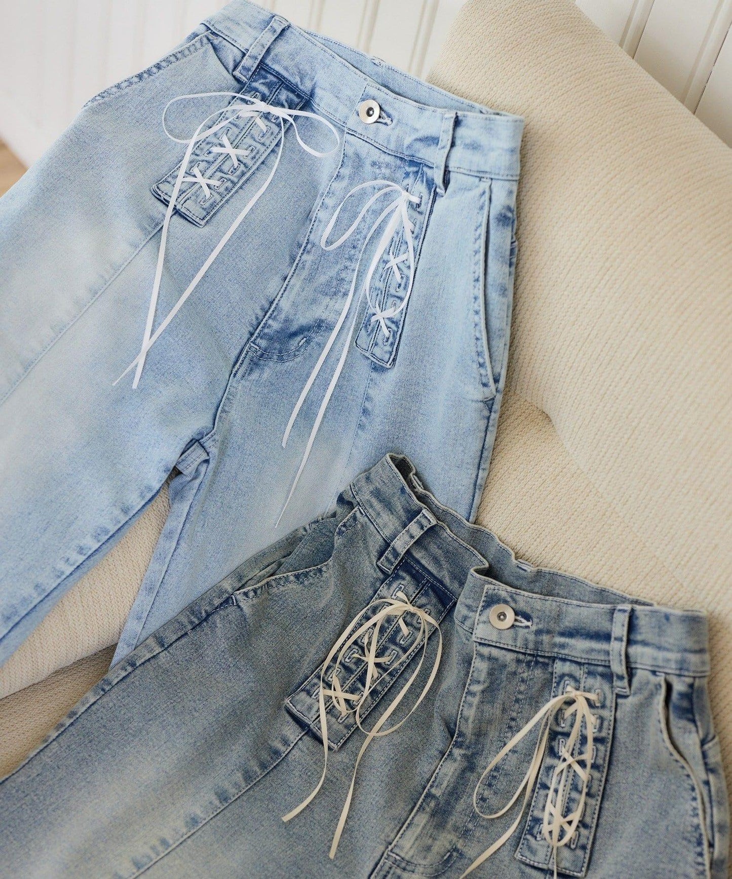 Denim Collection 繫帶牛仔褲