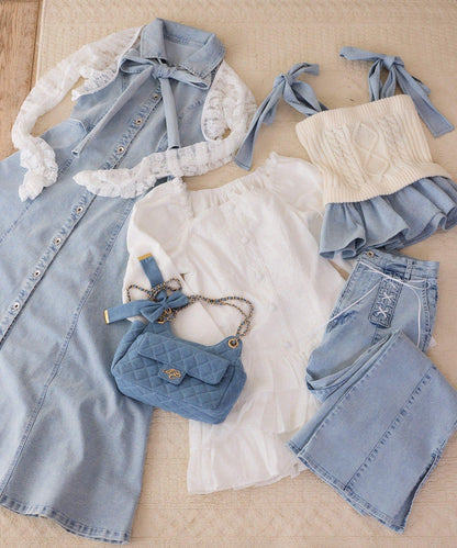 Denim Collection 繫帶牛仔褲