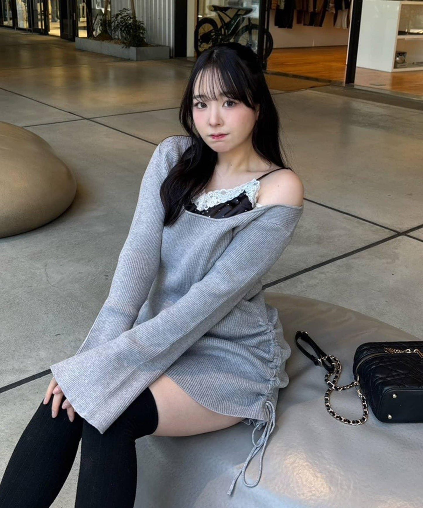 omiyu企畫 吊帶背心套裝迷你連衣裙