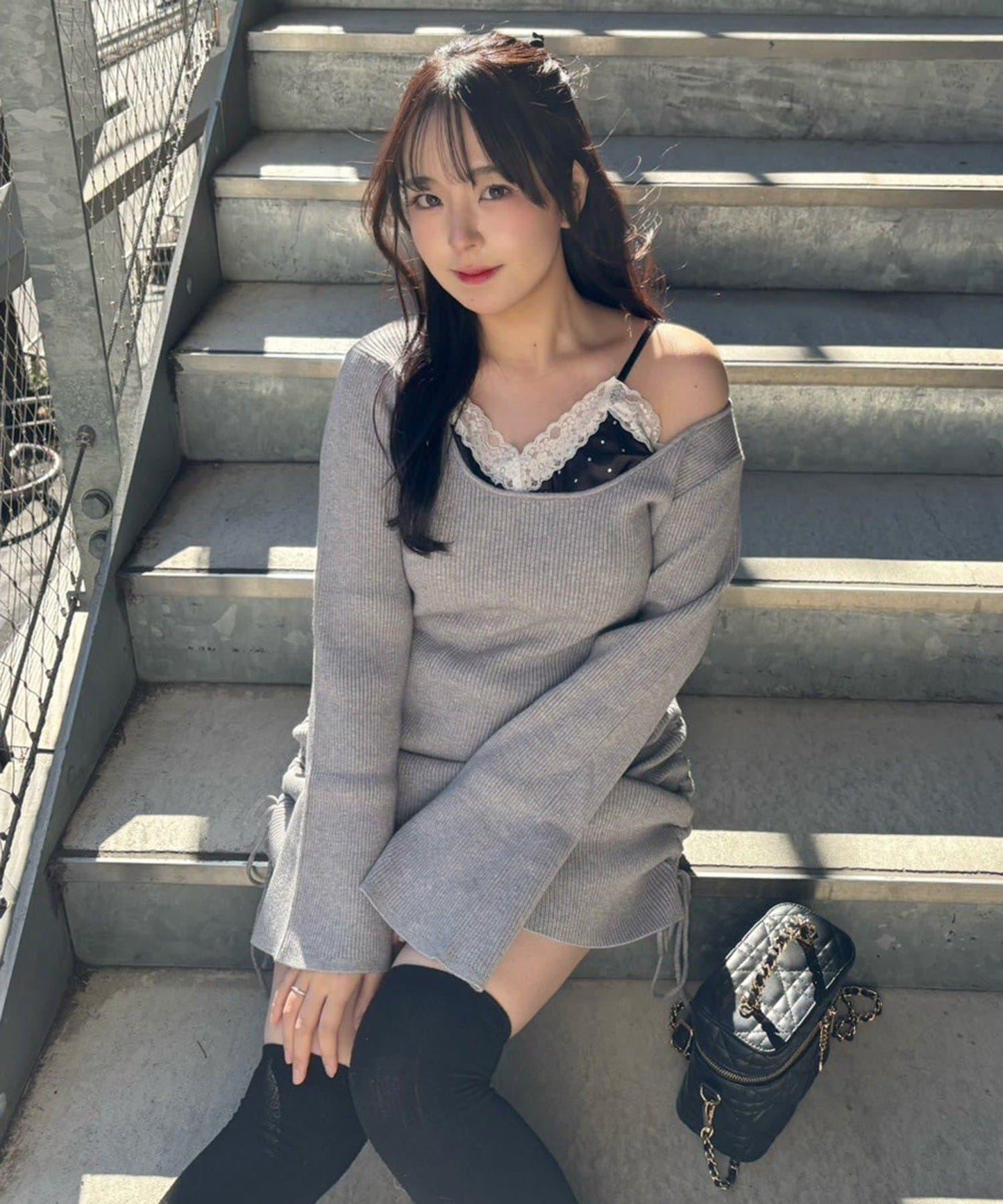 omiyu企畫 吊帶背心套裝迷你連衣裙