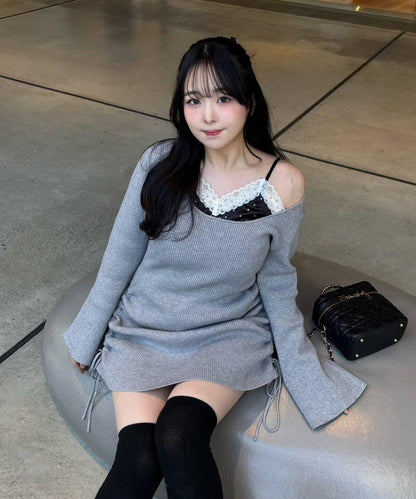 omiyu企畫 吊帶背心套裝迷你連衣裙