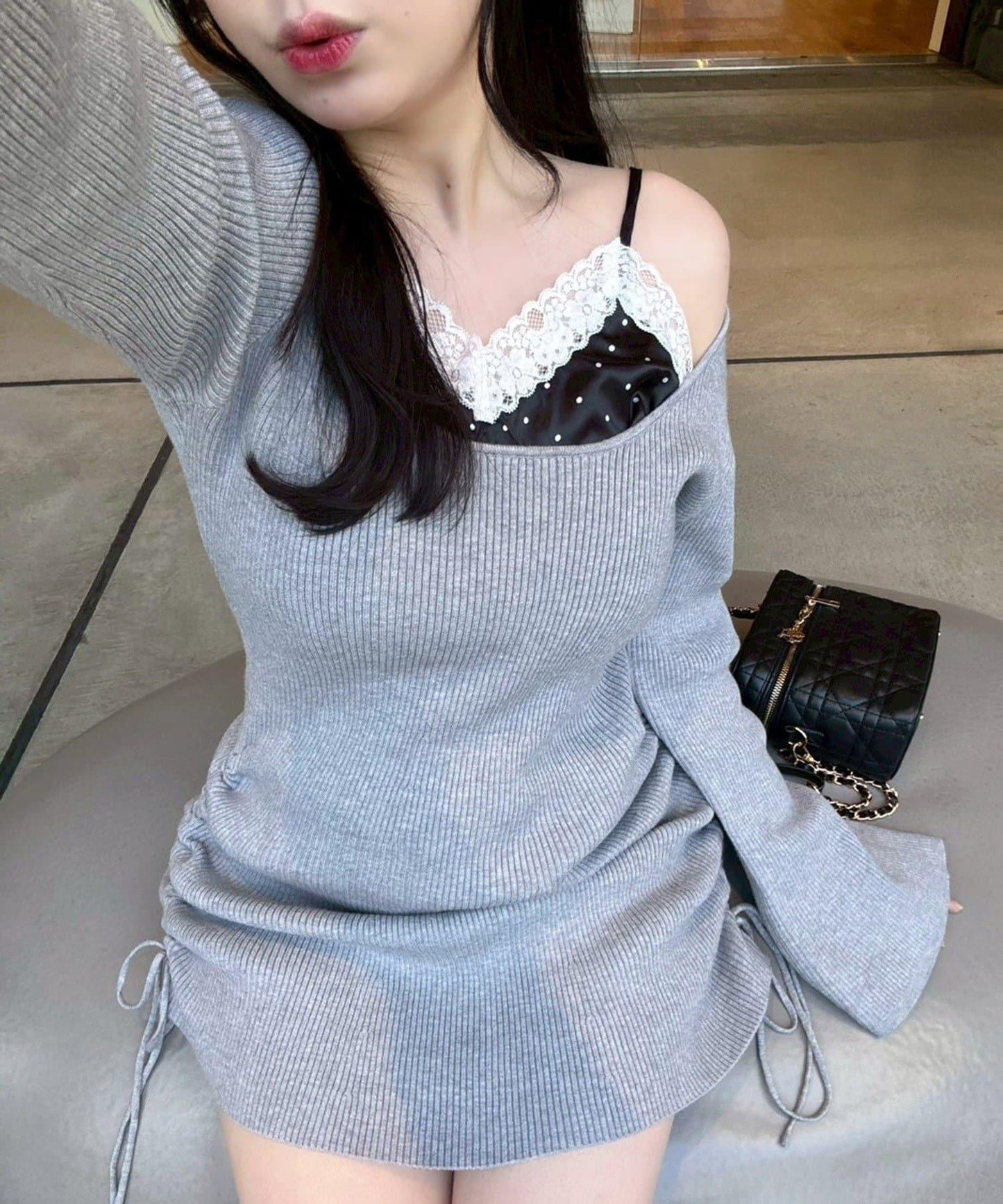 omiyu企畫 吊帶背心套裝迷你連衣裙