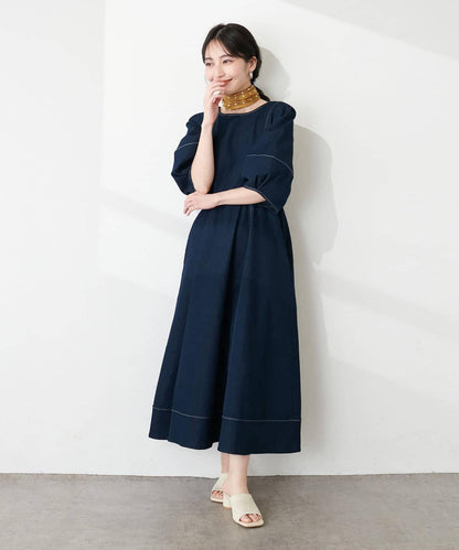 燈籠袖連衣裙
