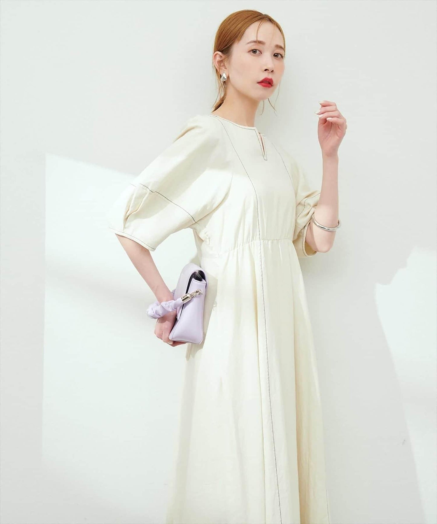 燈籠袖連衣裙