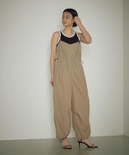 earthy_ 尼龍吊帶連體褲