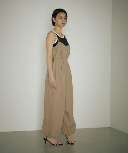 earthy_ 尼龍吊帶連體褲