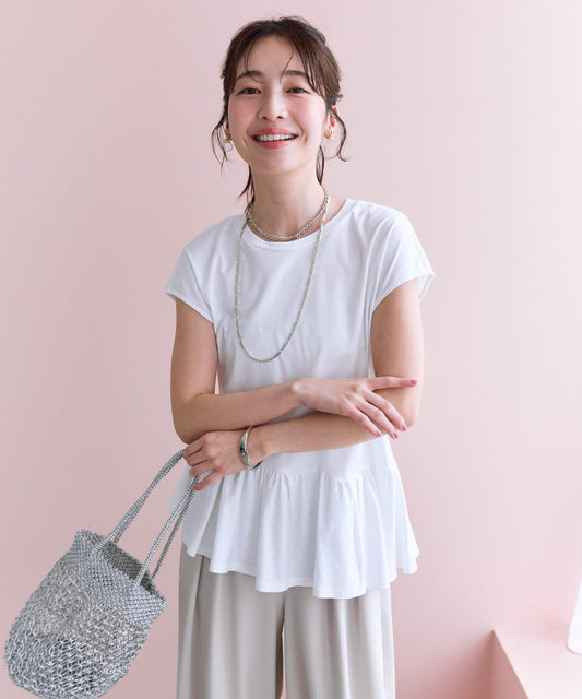 La boutique BonBon 不對稱荷葉擺設計 針織上衣