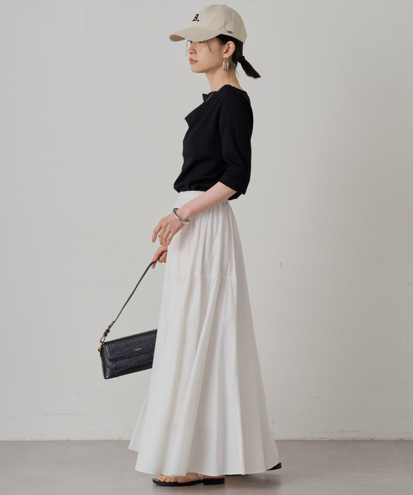 Loungedress 拼接褶皺半身裙