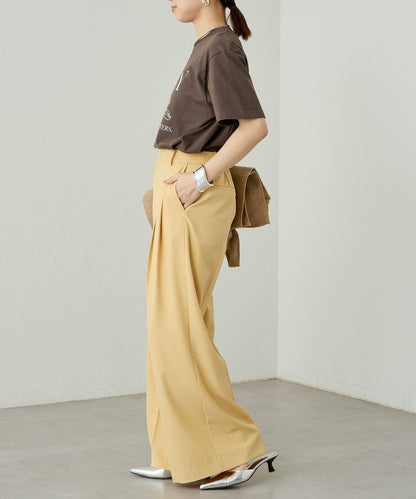 Loungedress 雙褶闊腿褲