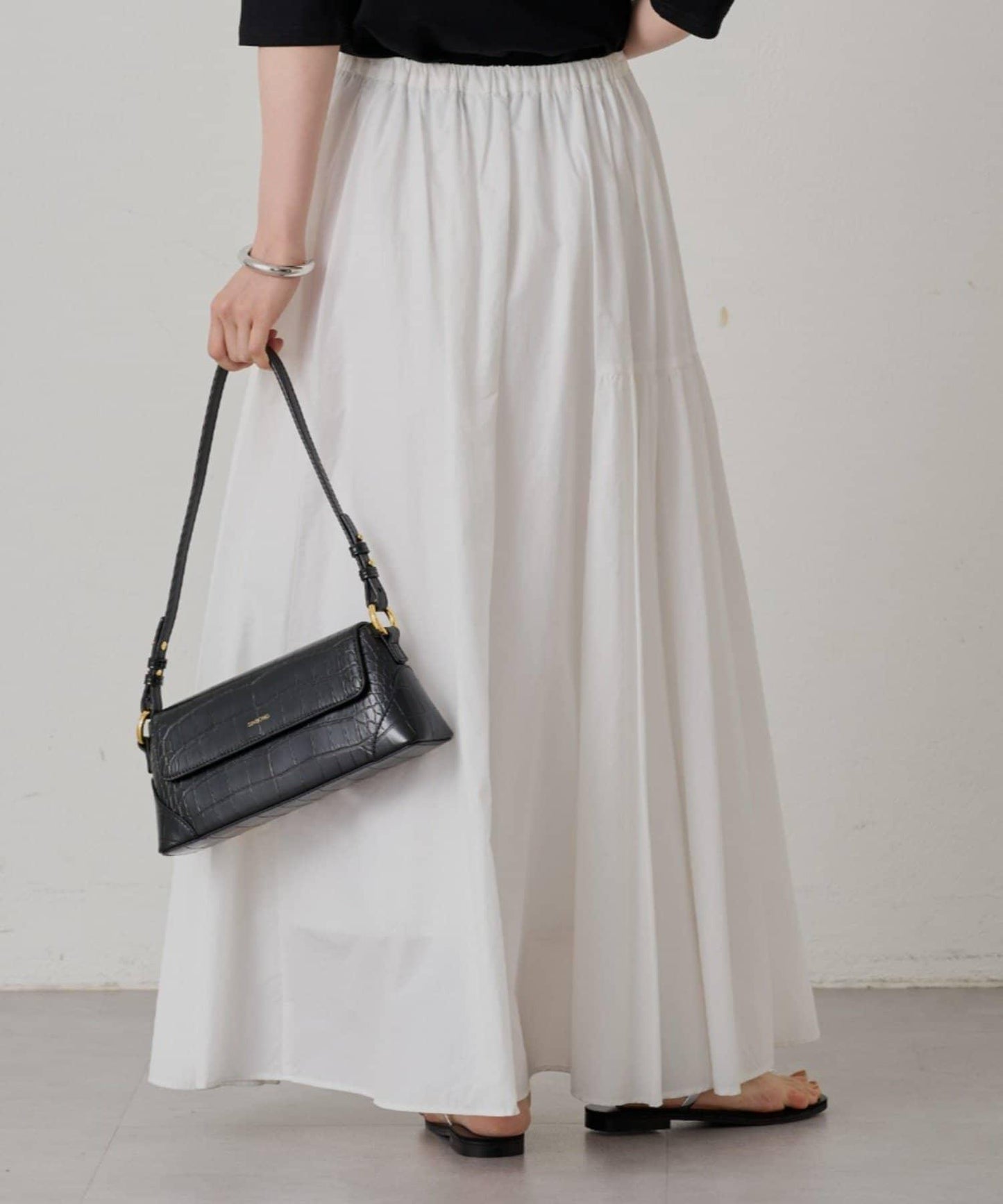 Loungedress 拼接褶皺半身裙