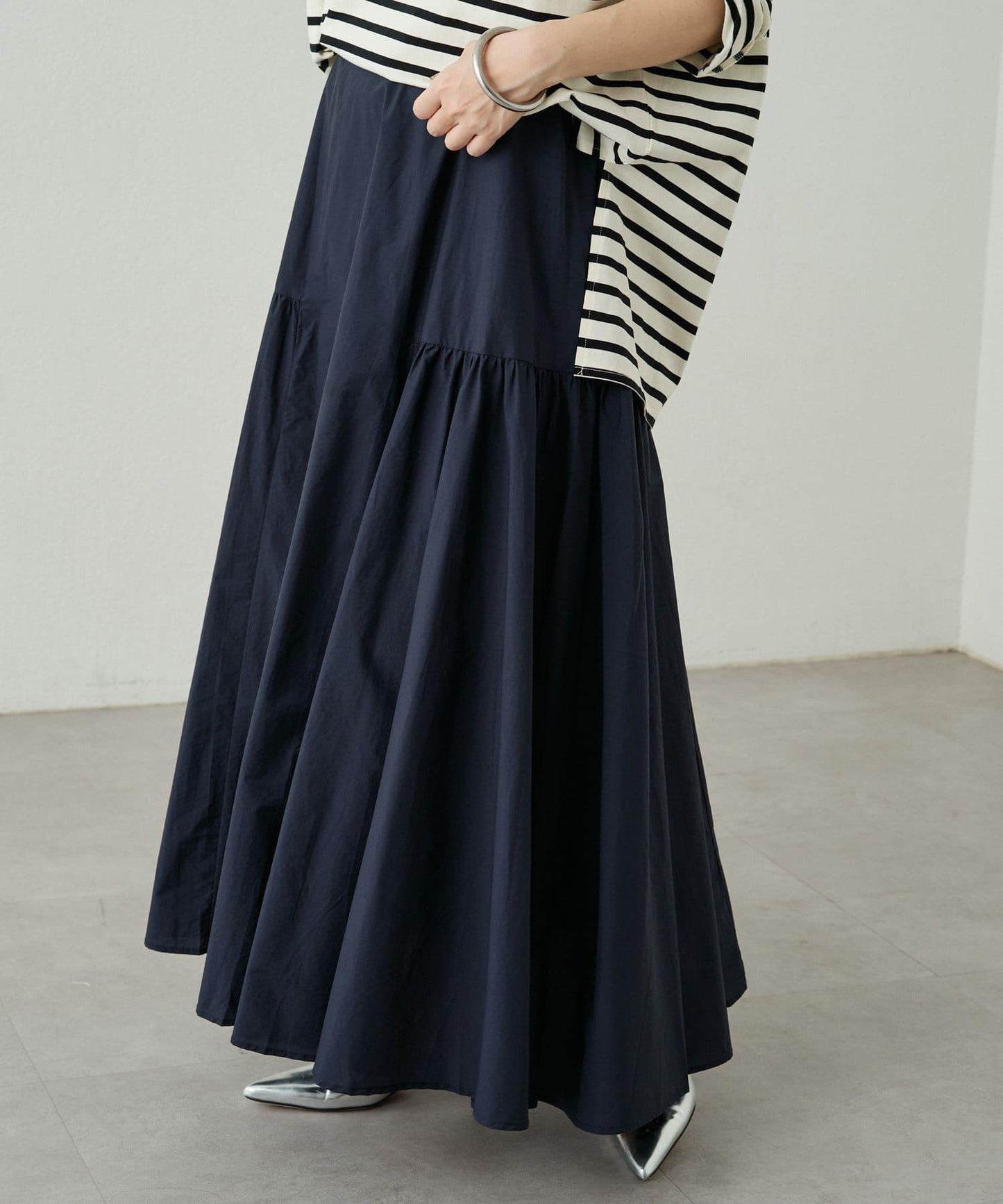 Loungedress 拼接褶皺半身裙