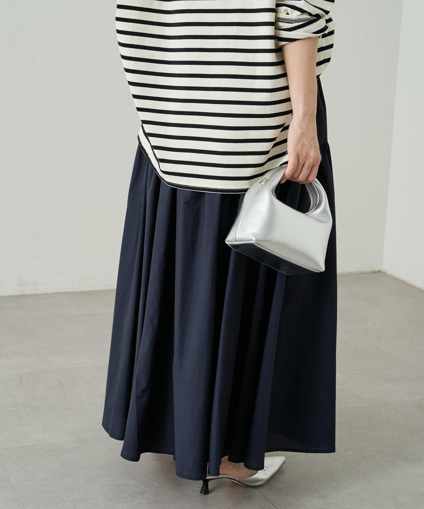Loungedress 拼接褶皺半身裙