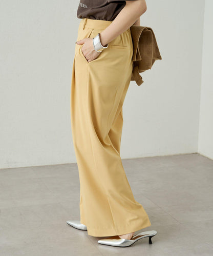 Loungedress 雙褶闊腿褲