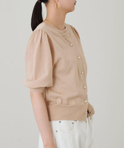 Loungedress 透紗2WAY半袖針織開衫
