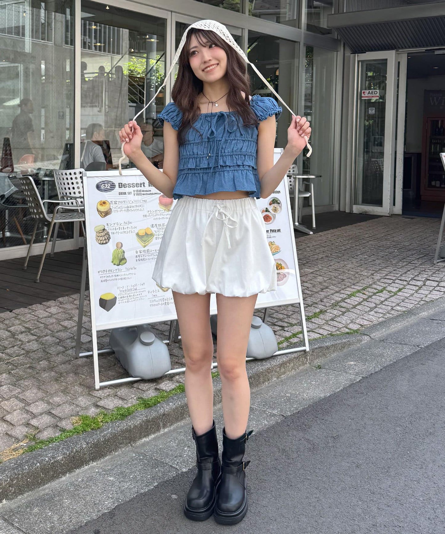 mline 法式抽褶女襯衫