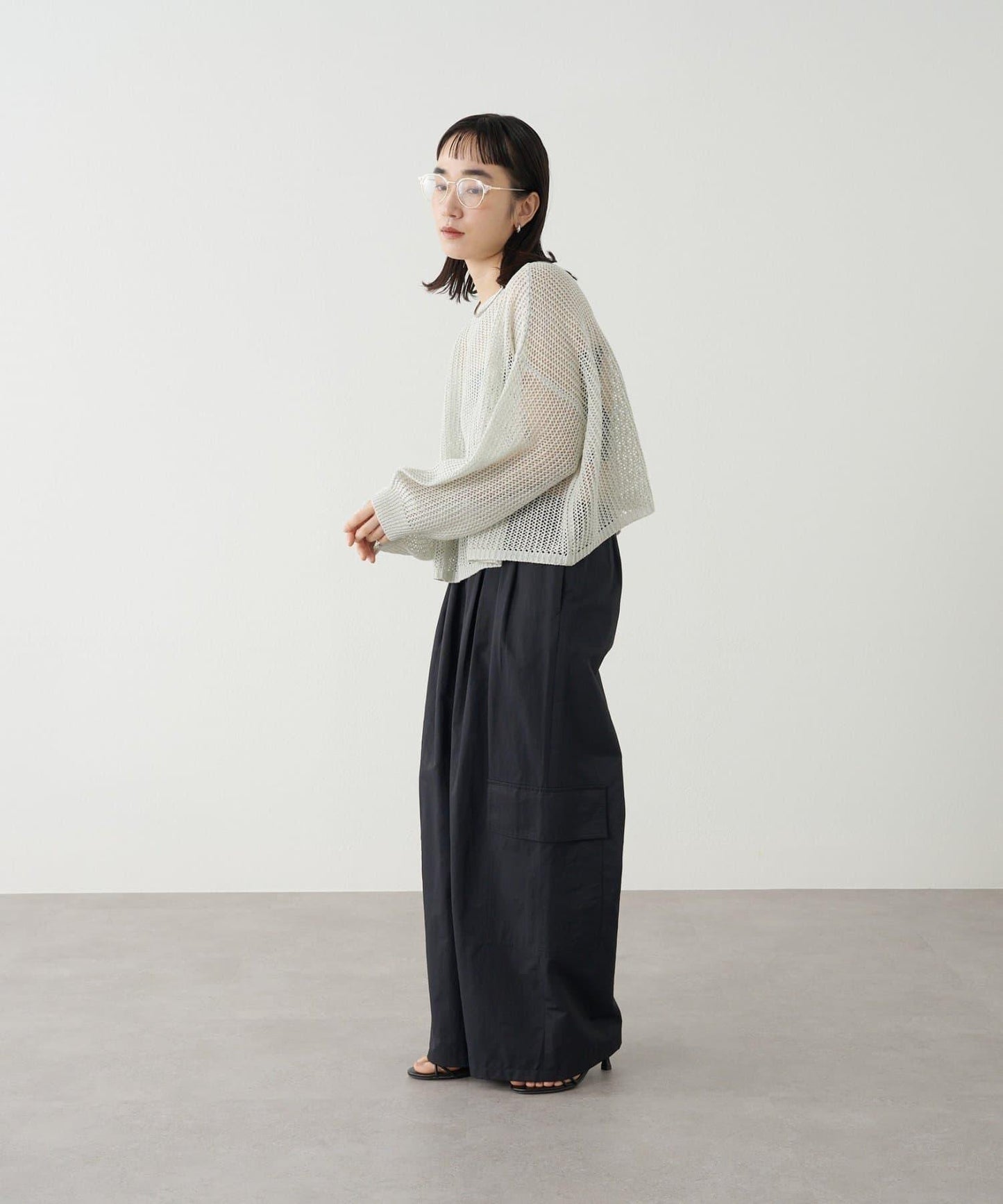 Omekashi 網眼寬鬆針織套頭衫