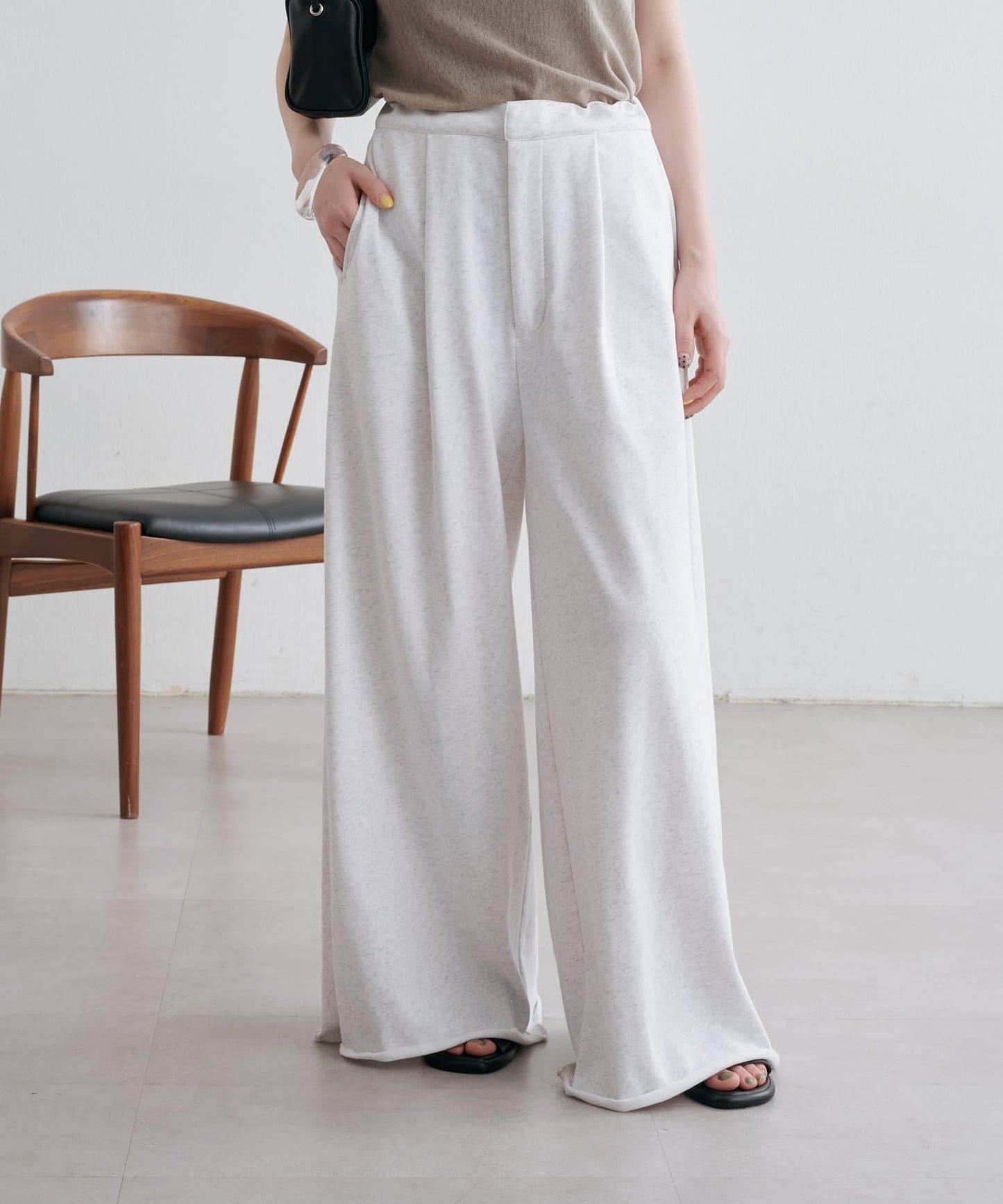 Omekashi 衛衣面料闊腿褲